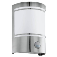 30192 Уличный светильник настенный CERNO с датч. движения, 1х40W(E27), нерж. сталь/матовое стекло