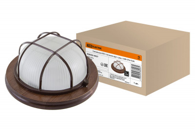 Светильник НПБ1102 венге круг с реш. 100Вт IP54 TDM Electric, SQ0303-0427
