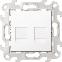 Simon Розетка для передачи данных 2xRJ45 Cat.6 UTP белого цвета S24 Harmonie, 2410600-030 Simon Розетка для передачи данных 2xRJ45 Cat.6 UTP белого цвета S24 Harmonie, 2410600-030
