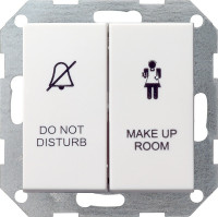 110427 Gira Двухклавишный выключатель в сборе для управления индикатором состояния номера в гостинице