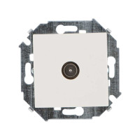 Simon Simon15 Розетка TV одиночная, винт. зажим, сл. кость, 1591475-031