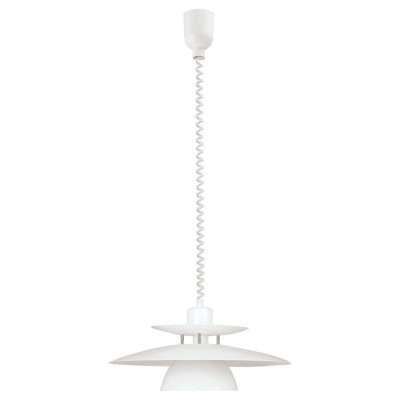 87055 Подвес BRENDA регул., 1х60W (E27), ?430, H1300, сталь, белый, хром/сталь, белый