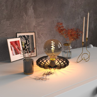 Лампа Gauss Filament G95 6W 360lm 2400К Е27 golden flexible LED 1/20, 105802007