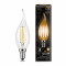 Лампа Gauss Filament Свеча на ветру 7W 550lm 2700К Е14 LED 1/10/50, 104801107