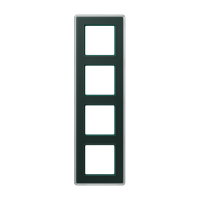 Рамка на 4 поста, стекло цвет Изумруд, Jung Рамка на 4 поста, стекло цвет Изумруд, Jung