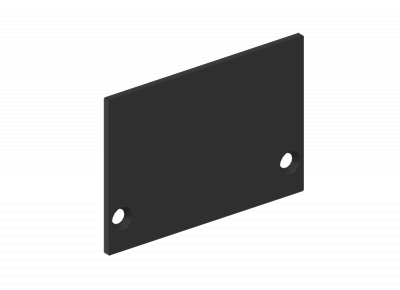 Donel,Боковая  глухая заглушка для профиля DN18511 Цвет:Чёрный матовый, RAL9005,Серия:DN8ALE, DNCAP18511RAL9005