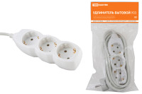 Удлинитель  бытовой У03  3 гнезда, 1,5метра, с заземлением, ПВС 3х1мм2  16А/250В TDM Electric, SQ1303-0000