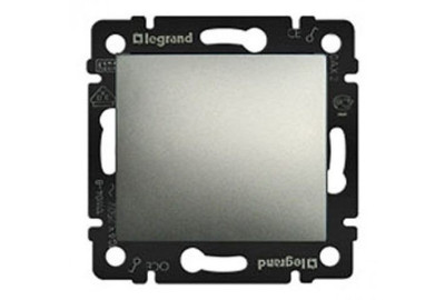 770101 - Выключатель одноклавишный - Legrand Valena - 10А 250В схема 1 безвинтовые зажимы - алюминий, Legrand