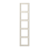 Рамка для вертикальной и горизонтальной установки, 5 постов; дюропласт; слоновая кость; LS990, LS985W