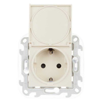 Simon Розетка 2К+З IP44 Push&Go, сл кость, 2420448-031