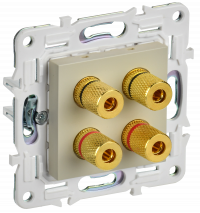 SKANDY Аудиорозетка 4-мест. SK-A01B беж. IEK, SK-S40-K10