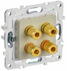 SKANDY Аудиорозетка 4-мест. SK-A01B беж. IEK, SK-S40-K10