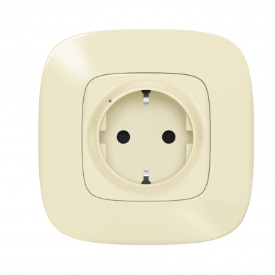 752654 - Valena Allure with NETATMO. Пакет для управления бытовыми электроприборами.  Умная розетка 2К+З 16А 230В + умный беспроводной 1-клавишный выключатель.Цвет Слоновая кость