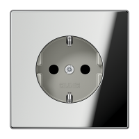 Штепсельная розетка SCHUKO 16А / 250В с защитными шторками, пружинные зажимы; металл; хром; GCR, GCR1520KI Штепсельная розетка SCHUKO 16А / 250В с защитными шторками, пружинные зажимы; металл; хром; GCR, GCR1520KI