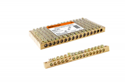 Шина "N" нулевая 8x12мм 16/2 (16 групп/крепеж по краям) TDM Electric, SQ0801-0071