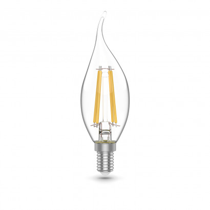 Лампа Gauss Basic Filament Свеча на ветру 5,5W 530lm 4100К Е14 LED (3 лампы в упаковке) 1/20, 1041126T