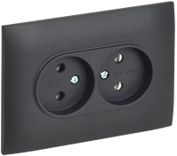 SKANDY Роз. 2-я без з/к/ш 10А в сб. SK-R10T титан IEK, SK-R20-10-K48-F