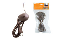Шнур с ножным выключателем и плоской вилкой ШУН01В ШВВП 2х0,75мм2 3,5м. коричневый "ЭКО" TDM Electric, SQ1305-0066 Шнур с ножным выключателем и плоской вилкой ШУН01В ШВВП 2х0,75мм2 3,5м. коричневый "ЭКО" TDM Electric, SQ1305-0066