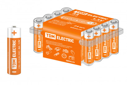 Элемент питания LR6 AA Alkaline 1,5V BOX-24 TDM Electric, SQ1702-0035