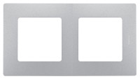 Legrand Рамка 2 поста - Legrand Etika - алюминий, 672552