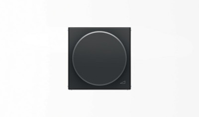 8560.2 NS - Накладка с поворотной ручкой для механизма поворотного светорегулятора, серия SKY, цвет чёрный барх. - 2CLA856020A1501