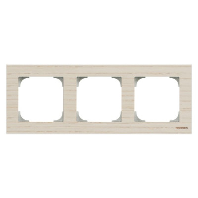 8573 FR - Рамка 3-постовая, серия SKY, цвет дерево белый ясень - 2CLA857300A2001