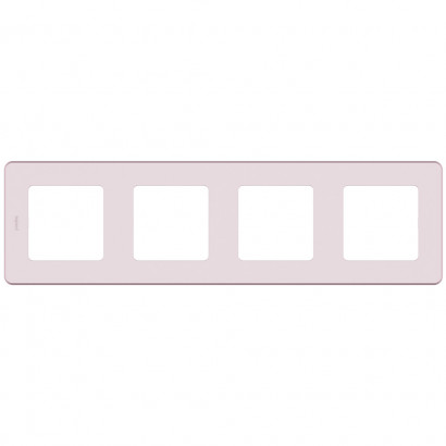 Рамка декоративная универсальная Legrand Inspiria, 4 поста, для горизонтальной или вертикальной установки, цвет "Розовый"