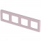 Рамка декоративная универсальная Legrand Inspiria, 4 поста, для горизонтальной или вертикальной установки, цвет "Розовый"