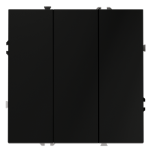 Выключатель встраиваемый VOLTUM S70 трехклавишный 10А, (черный матовый), VLS030108