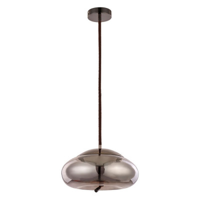 Arte Lamp CODY, Подвес, цвет арматуры - ЧЕРНЫЙ ХРОМ, цвет плафона/декора - ДЫМЧАТЫЙ, 10W LED, A7767SP-1BC