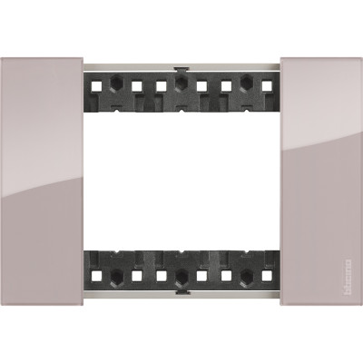 KA4803DM Bticino LIVING NOW. Декоративная рамка 3 модуля.Цвет "Аура", KA4803DM