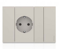 Bticino Living Now Розетка 2к+з, цвет песочный