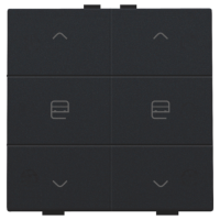 Niko Home Control Черный Кнопка управления двигателем двухканальная, 161-51036