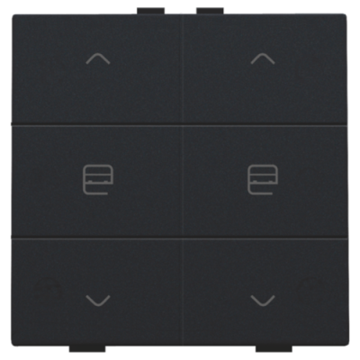Niko Home Control Черный Кнопка управления двигателем двухканальная, 161-51036