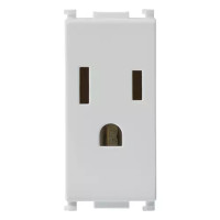 Vimar Розетка 2P+T 15A США/арабский стандарт на 1 модуль, серебро, 14245.SL