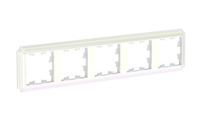 ATN100405 - ATLASDESIGN ANTIQUE 5-постовая РАМКА, универсальная, ЖЕМЧУГ, Systeme Electric