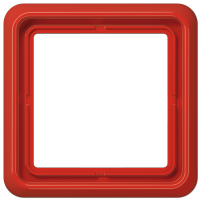 Рамка для вертикальной и горизонтальной установки ударопрочная, однократная; красный, CD581WURT