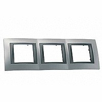 MGU66.006.238 - UNICA TOP РАМКА 3-постовая, горизонтальная, ГРАФИТ/ХРОМ МАТОВЫЙ MGU66.006.238 - UNICA TOP РАМКА 3-постовая, горизонтальная, ГРАФИТ/ХРОМ МАТОВЫЙ