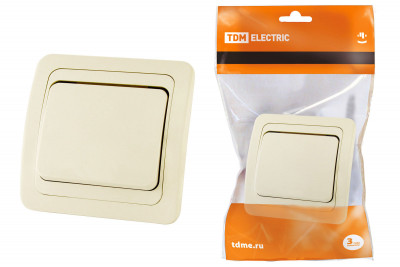 Выключатель 1-кл. 10А сл. кость "Валдай" TDM Electric, SQ1804-0101