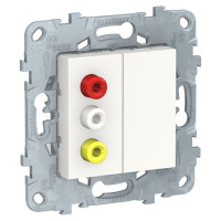 розетка 3 RCA, белый