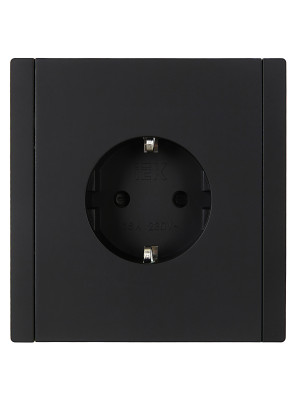 FORTE&PIANO Роз. с з/к з/ш б/к 16А FP113 чер. IEK, FP-R14-16-1-K02