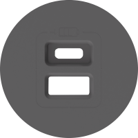 Donel D16 матовый шоколад  Накладка для розеток USB, DO28642