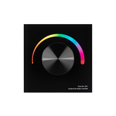 Панель SMART-P8-RGB-G-IN Black (12-24V, 3x4A, Rotary, 2.4G) (Arlight, IP20 Пластик, 5 лет), 033763