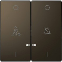 D-Life Клавиша 2-ная, с линзой LED и символом: звонок/горничная, мокко