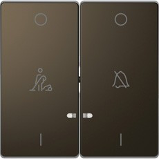 D-Life Клавиша 2-ная, с линзой LED и символом: звонок/горничная, мокко