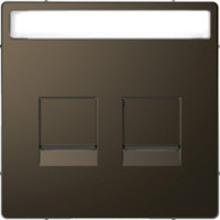 D-Life Накладка для 2-мод. разъемов, мокко