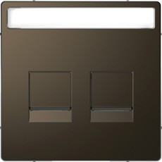 D-Life Накладка для 2-мод. разъемов, мокко