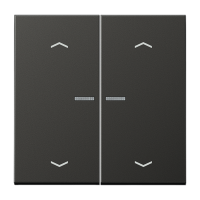 Клавиша для KNX кнопки, 2 группы, с окошком с символами «стрелки»; металл; антрацит, AL102KO5PAN