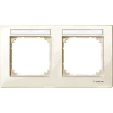 M-Plan Рамка 2-ная с полем для надписи гориз., беж.