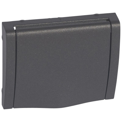 Legrand Лицевая панель - Galea Life - для розетки 2К+З - с защитными шторками + крышка - Dark Bronze, 771222